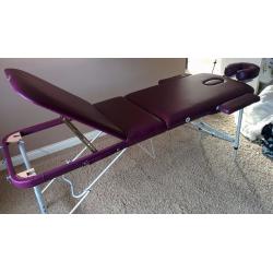 Foldable massage table with carry case