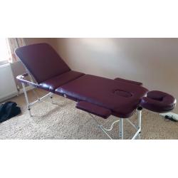 Foldable massage table with carry case