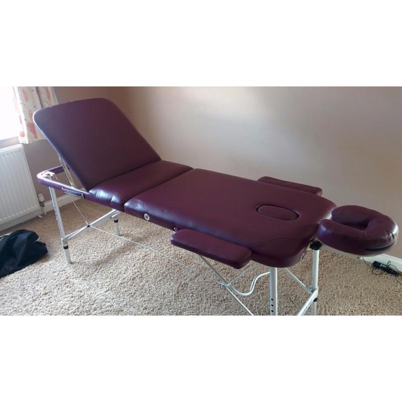 Foldable massage table with carry case