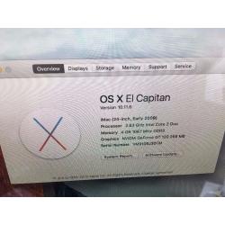 Apple iMac 24' Intel dual core 2.93GHZ, 4GB ram, 1TB hard drive, GeforceGT 120, Boxed