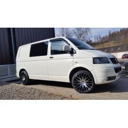 Vw transporter camper van. Rock n roll bed 20 inch alloys. Kitchen units