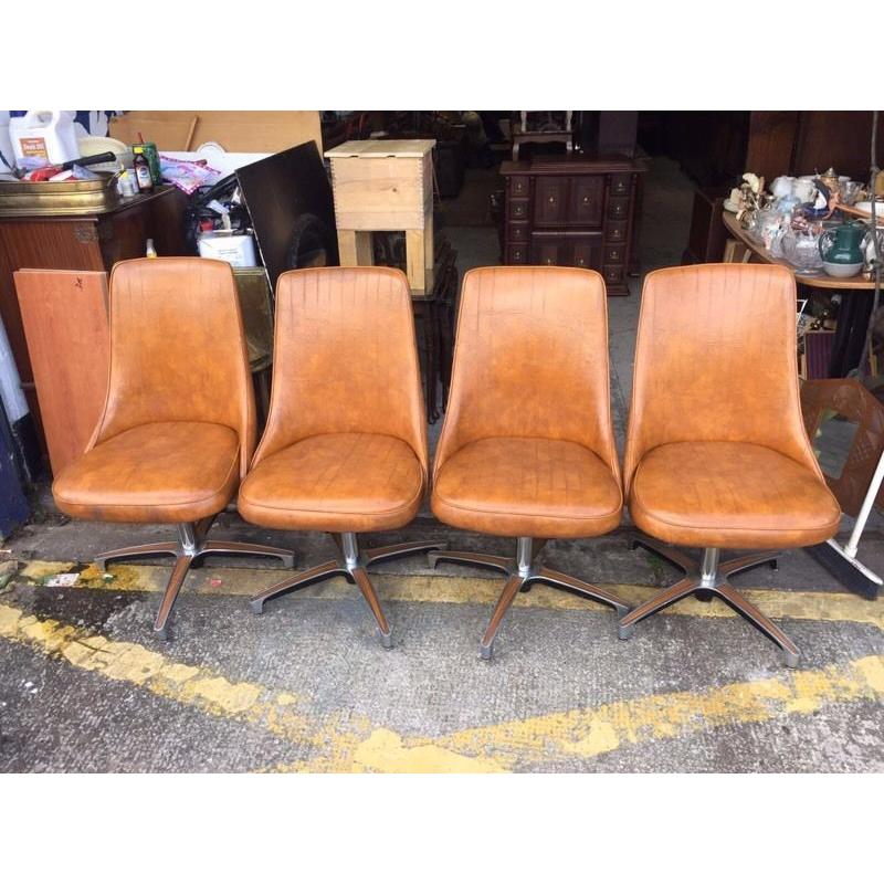 Set of 4 Amazing Retro Chromcraft Bucket Chairs