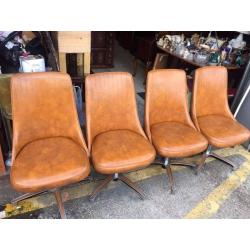 Set of 4 Amazing Retro Chromcraft Bucket Chairs