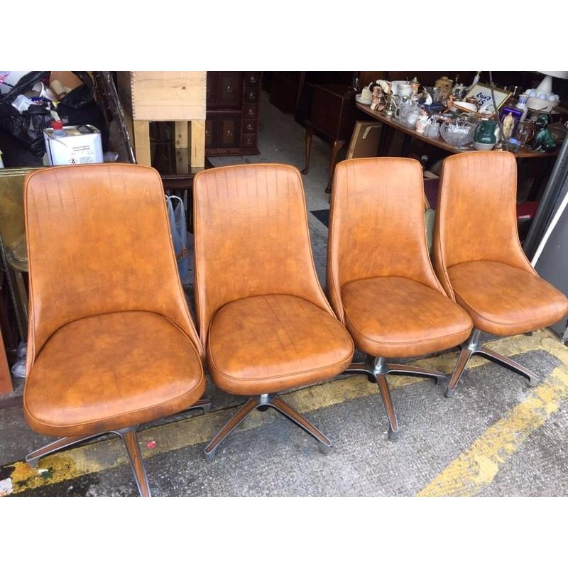 Set of 4 Amazing Retro Chromcraft Bucket Chairs
