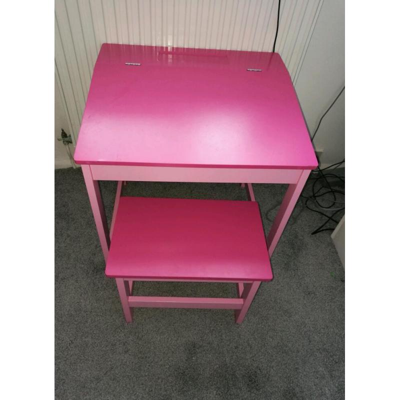 Child's desk with stool