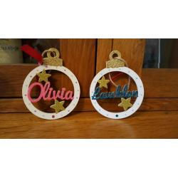 Personalised christmas baubles