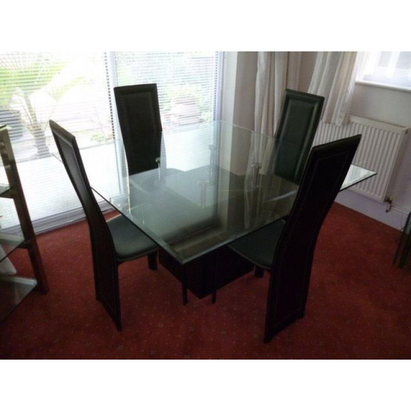 DINING ROOM TABLE GLASS FURNITURE VILLAGE