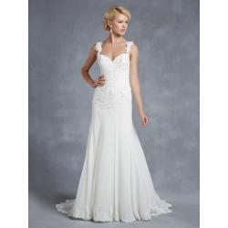 Enzoani Blue Henderson wedding dress 16/18 corset used once lace beaded chiffon