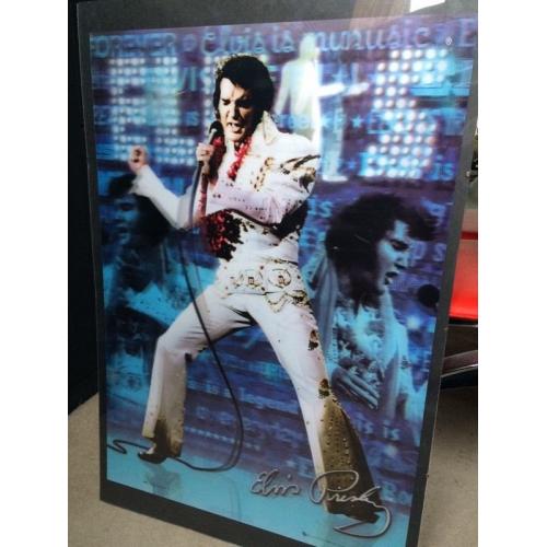 Elvis Hologram poster framed