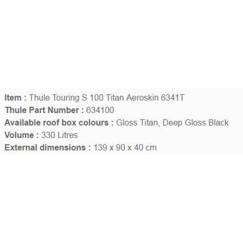 Thule Touring 100 Roof Box