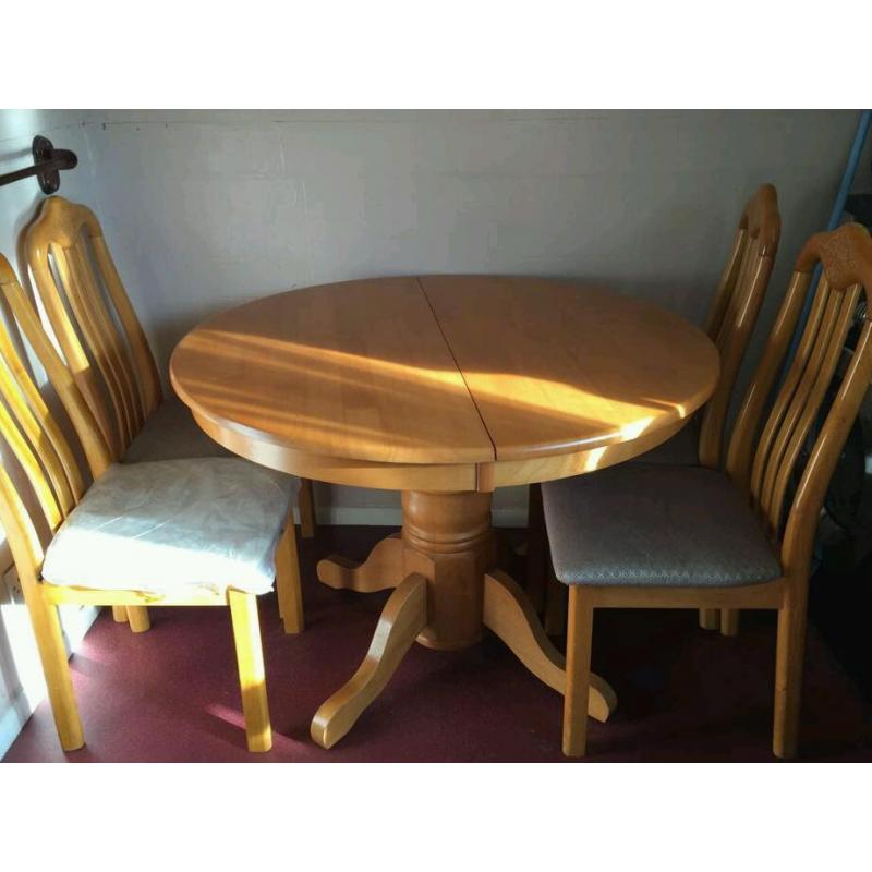 Dining table and chairs