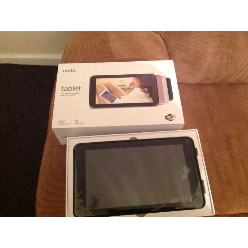 CELLO 7 inch tablet with Wi-Fi & USB