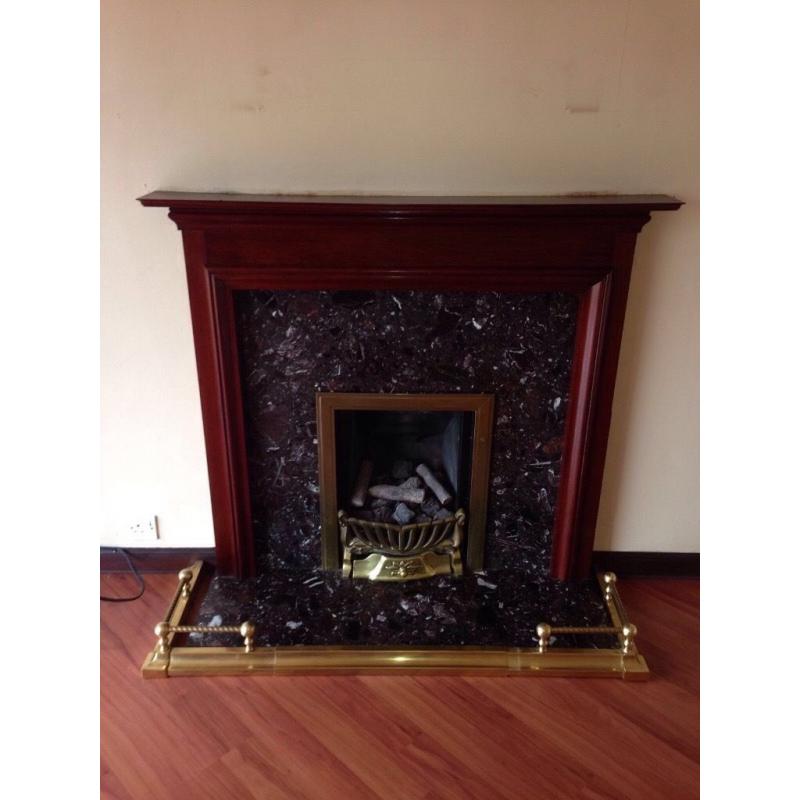 Gas fire and surround