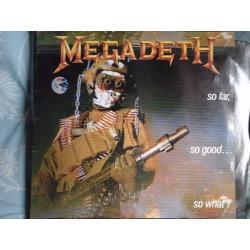 80 ono: SIGNED Megadeth 12" Single +other metal vinyl LPs: Megadeth,Anthrax, Obituary,The Almighty
