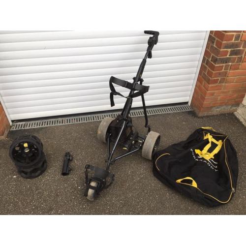 Powakaddy sport digital electric golf trolley, with accessories