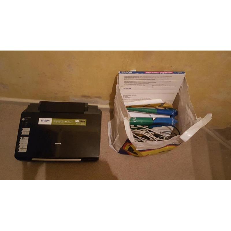 Promised Epson printer scanner paper and cables