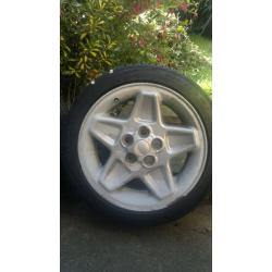 18" Land Rover Mondial Alloys x4 + Near New General Tyres 225/45 R18 + Adaptors 5x112 to 5x120, 15mm