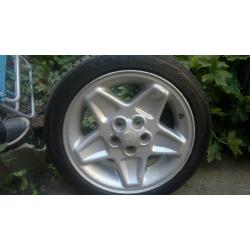 18" Land Rover Mondial Alloys x4 + Near New General Tyres 225/45 R18 + Adaptors 5x112 to 5x120, 15mm