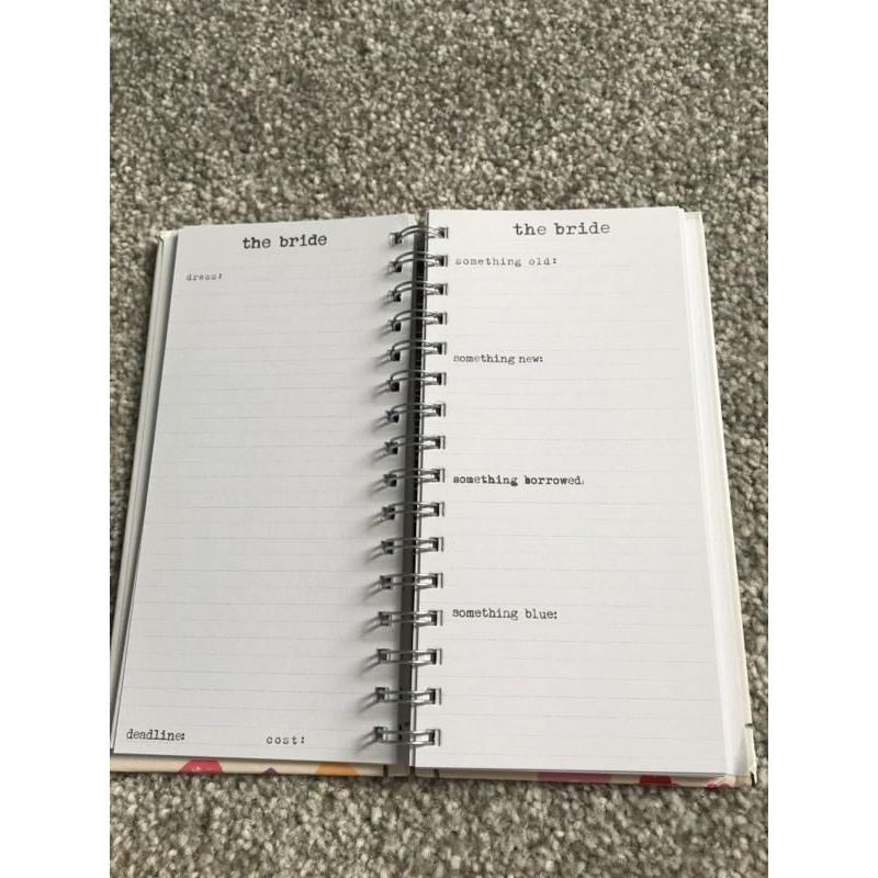 Wedding planner note book