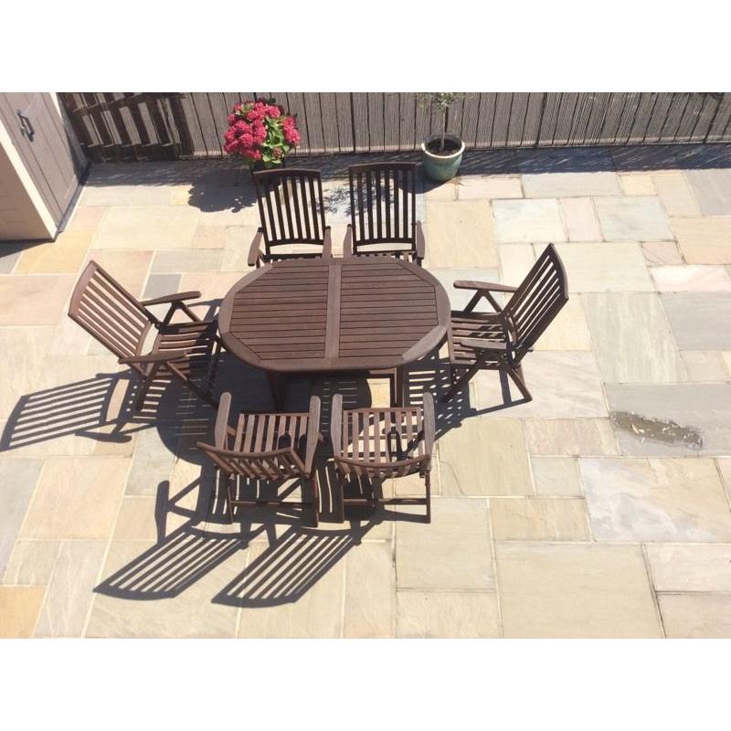 HARDWOOD TABLE AND CHAIRS