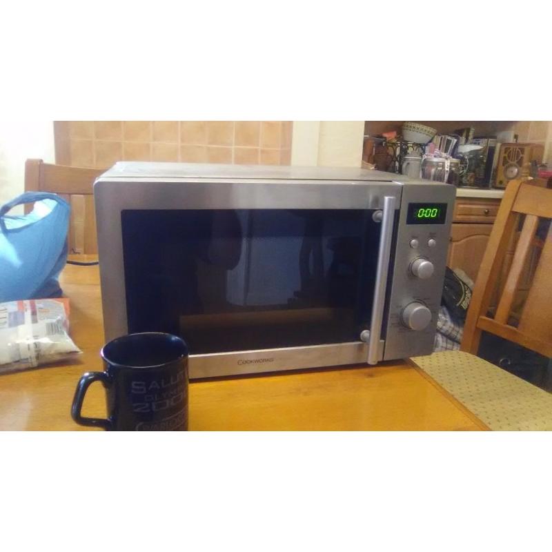 Cookworks stainless steel 800w microwave
