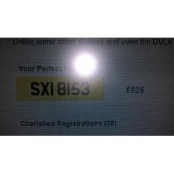 Private Cherished Registration - SXI 8153