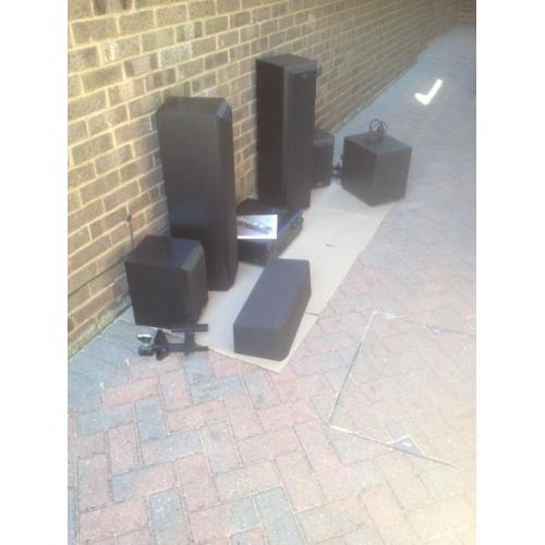 Surround sound speaker system - Paradigm and Eltax + Yamaha amplifier