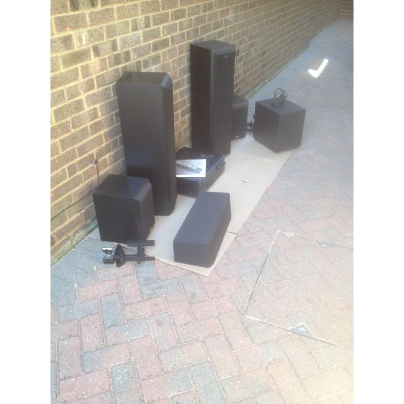 Surround sound speaker system - Paradigm and Eltax + Yamaha amplifier