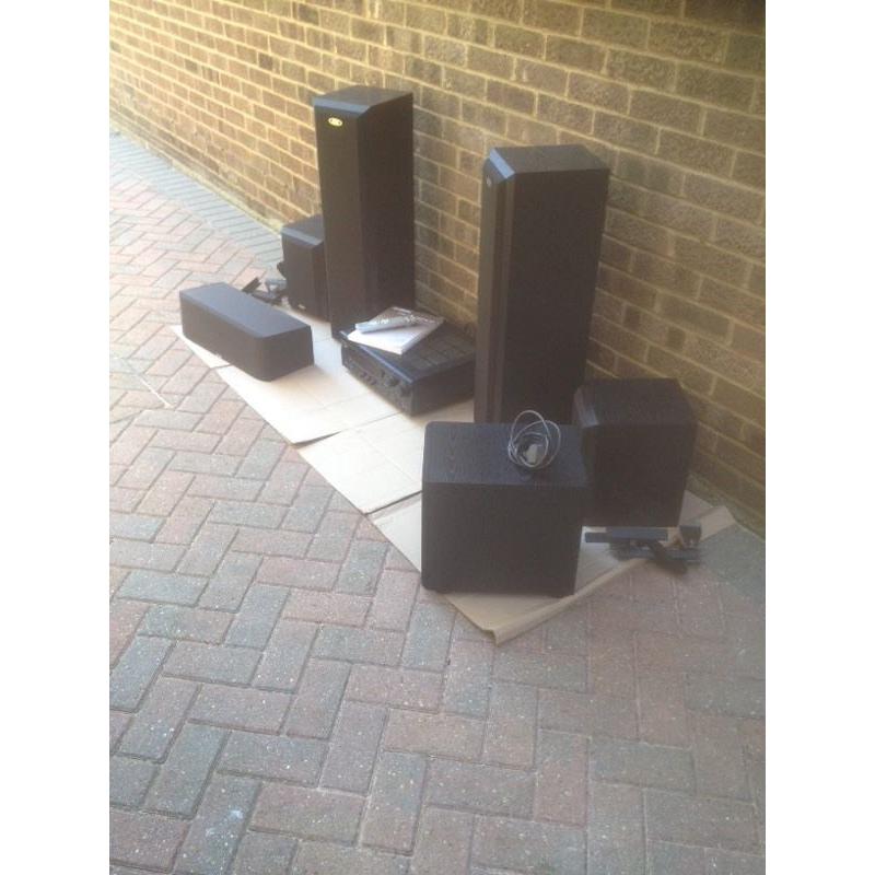 Surround sound speaker system - Paradigm and Eltax + Yamaha amplifier