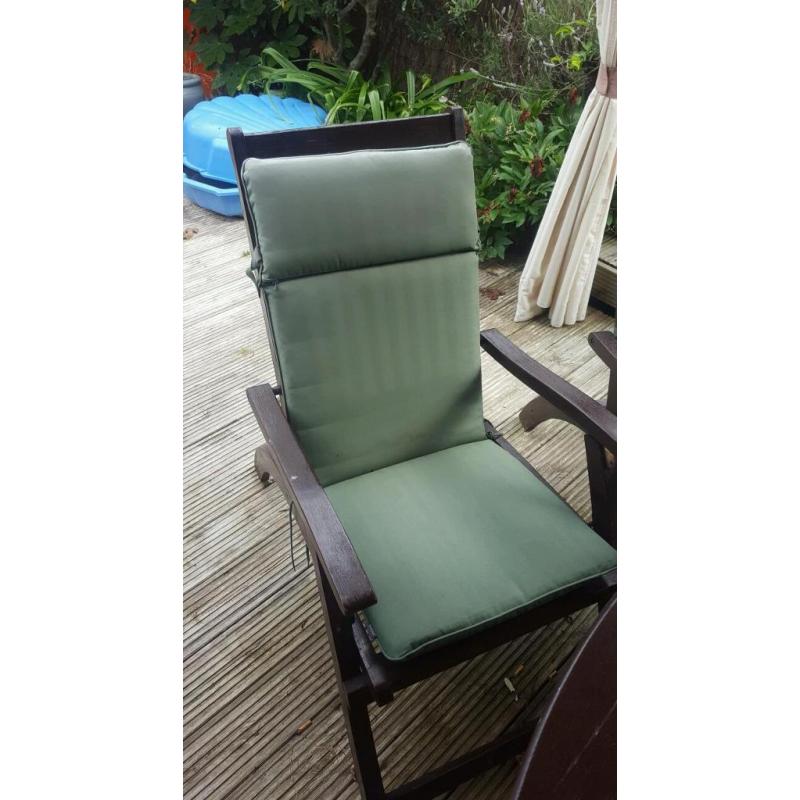 Table chairs and gazebo