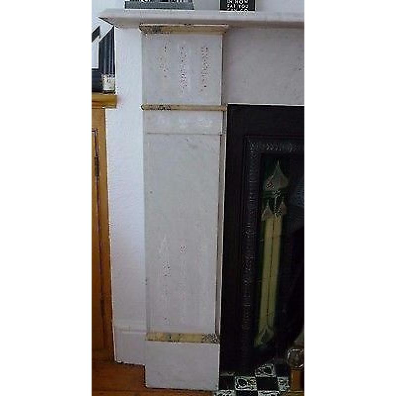 Antique Late Victorian Marble Fireplace Surround.
