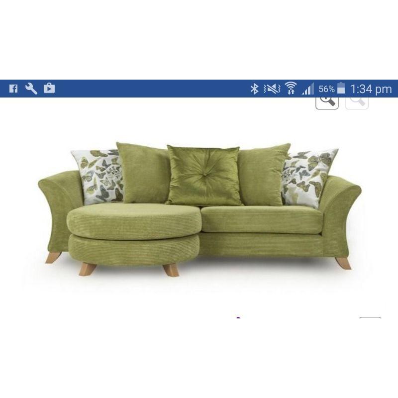 Dfs sofa 1yr old cost 1.000 plus matching storage pouffe good comdition 200 ono