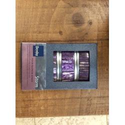 Denby 'Storm' boxed napkin rings