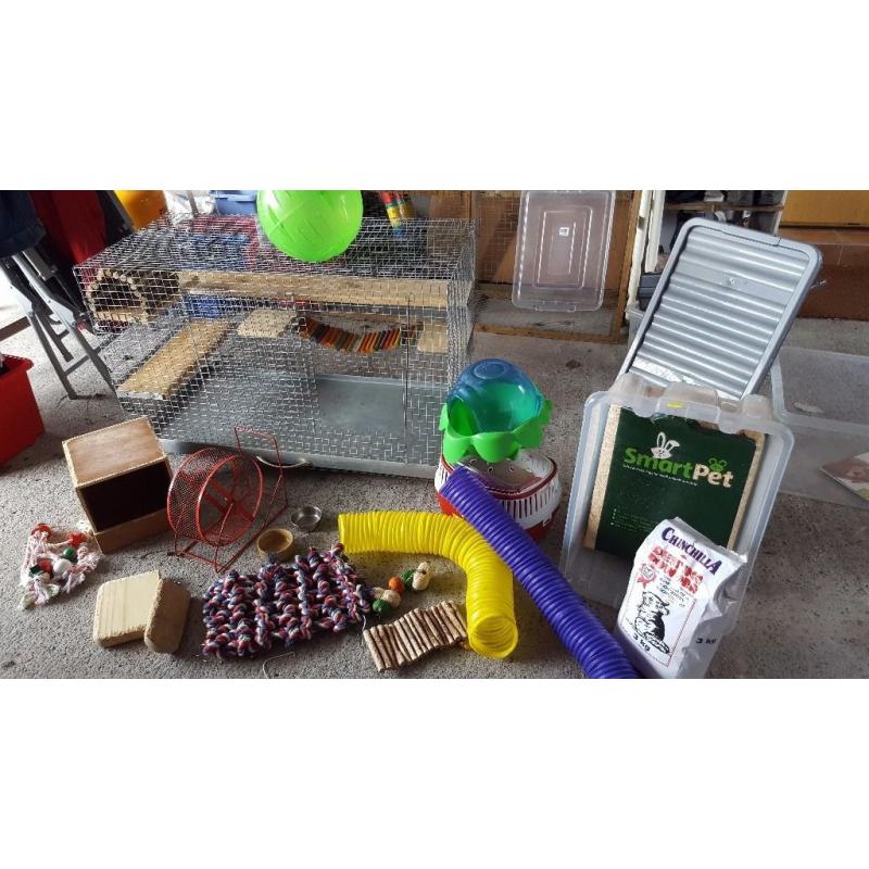 Degu cage and accessories