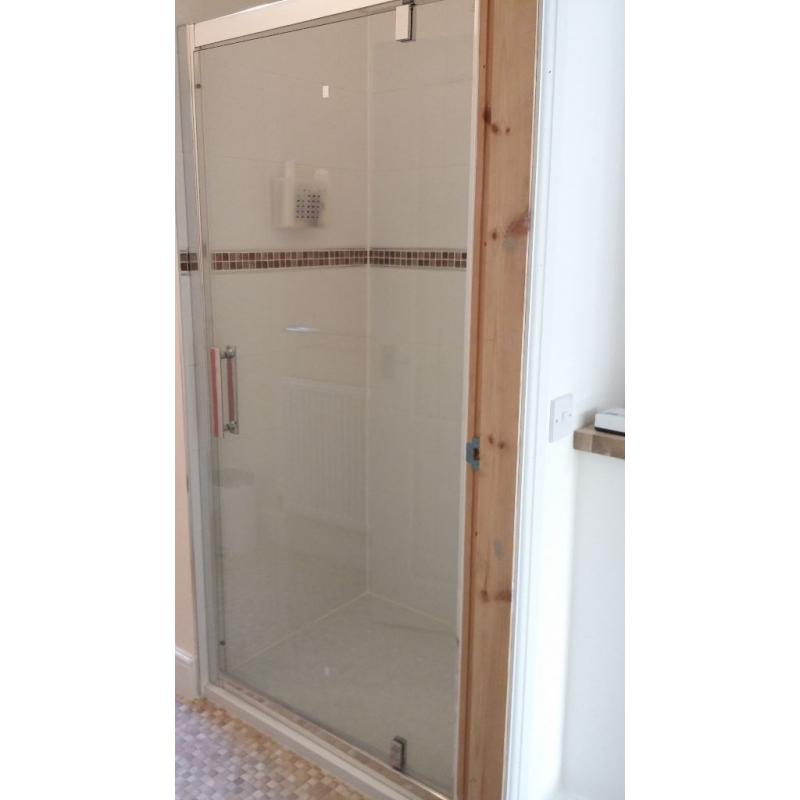 Ideal Standard 1000mm wide glass pivot shower door - Brough (near Hull)