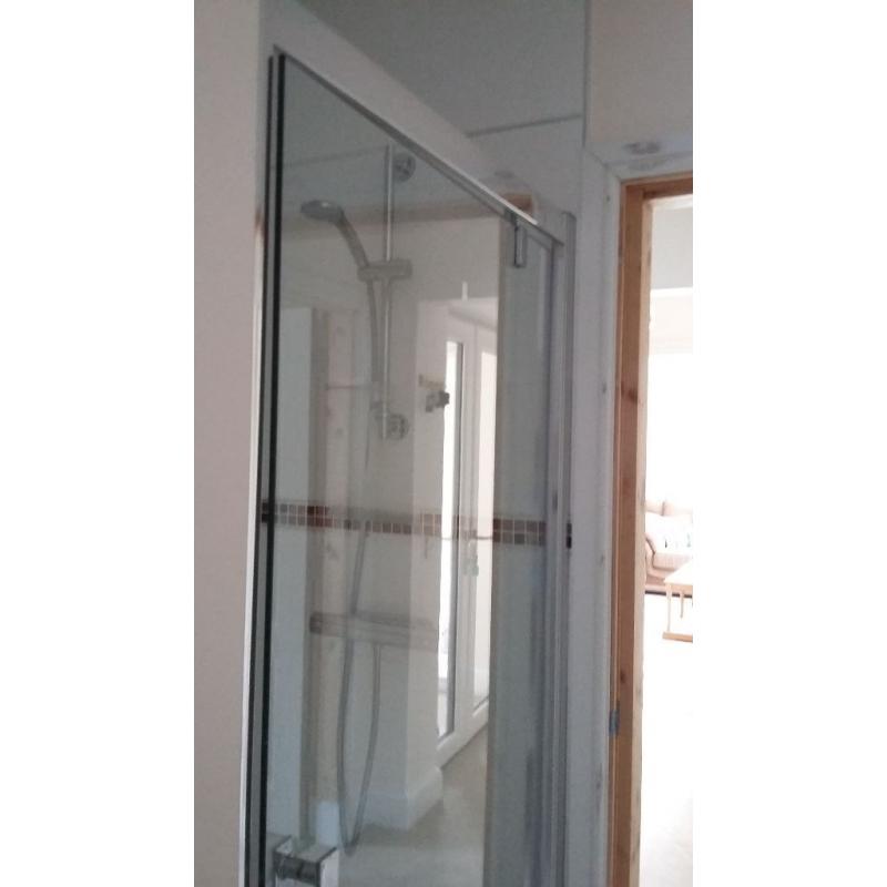 Ideal Standard 1000mm wide glass pivot shower door - Brough (near Hull)