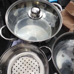 9 Piece steamer and pan set