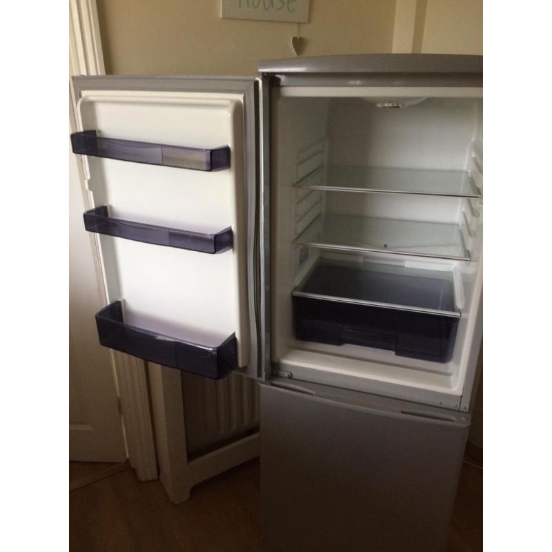 SWAN silver fridge freezer