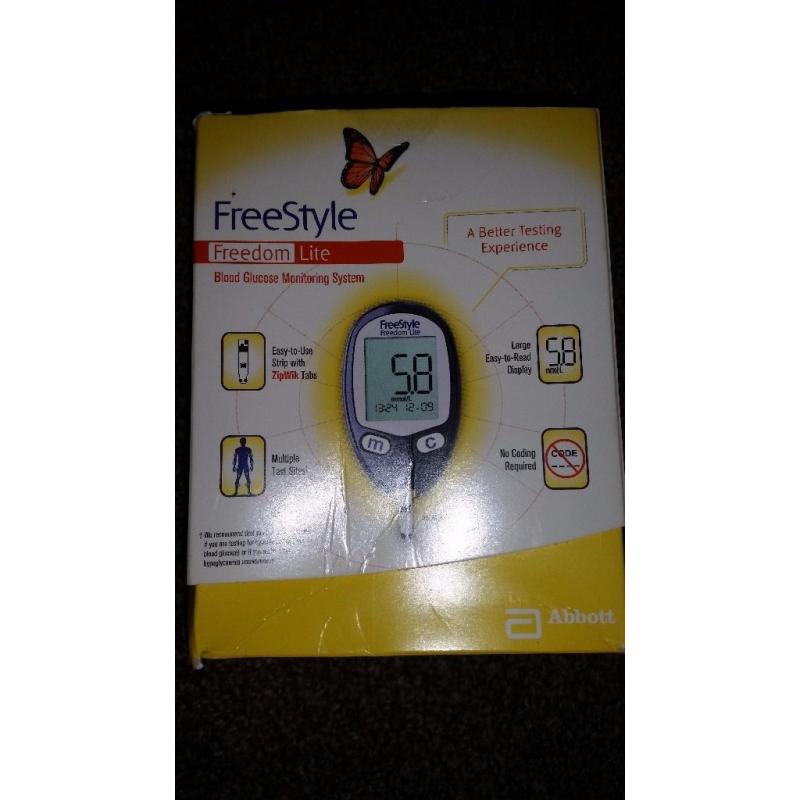 Freestyle Freedom lite blood glucose monitoring system
