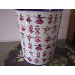 EMMA BRIDGEWATER DANCING MICE TIN WASTE PAPER BUCKET PIN