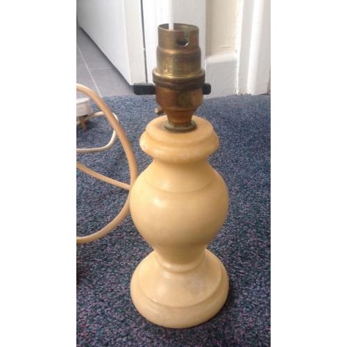 MID CENTURY VINTAGE PAIR OF TABLE LAMP BASES (rewired 2009) approx 22cm high