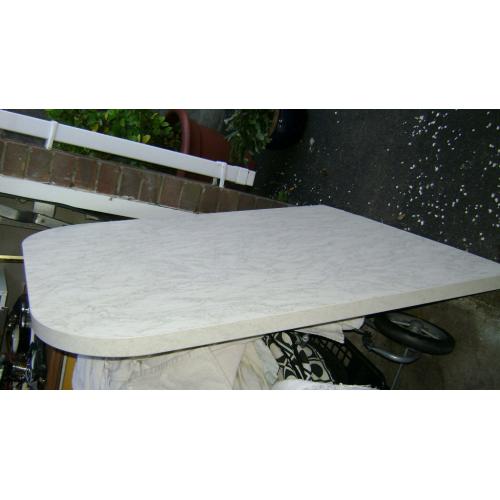 laminated kitchen counter top.