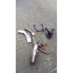 2005 Fireblade exhaust with parts and sissy bars