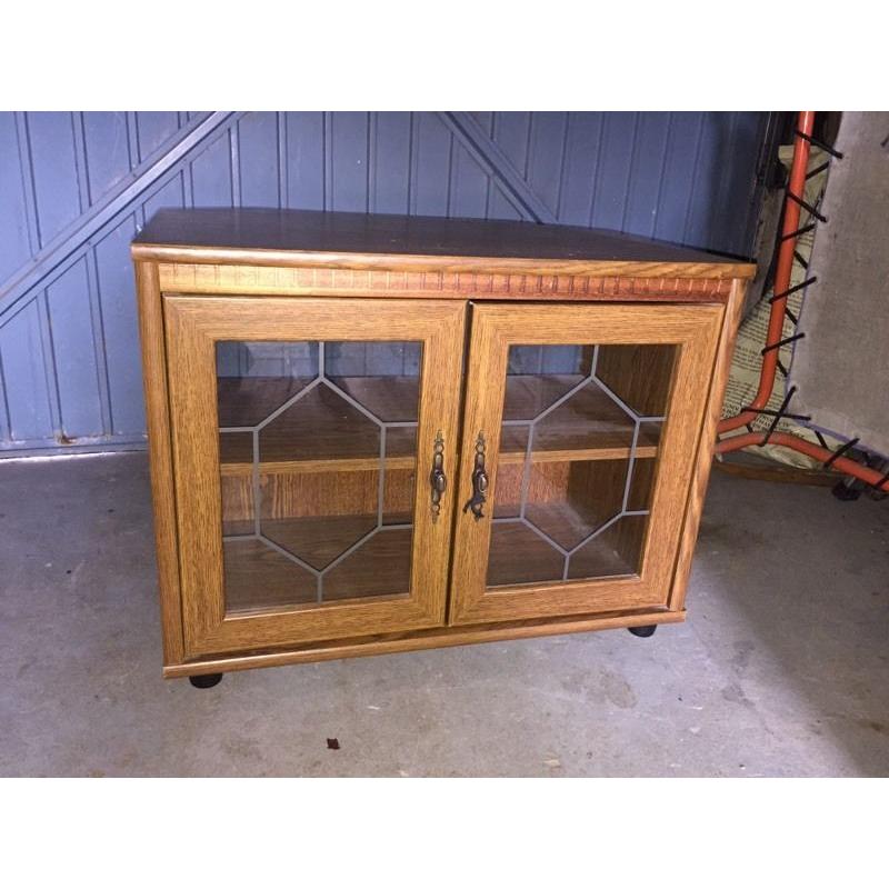 Glass fronted TV cabinet