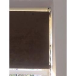 PERFECT CONDITION blind - brown leatherette - great for bedroom / study / office