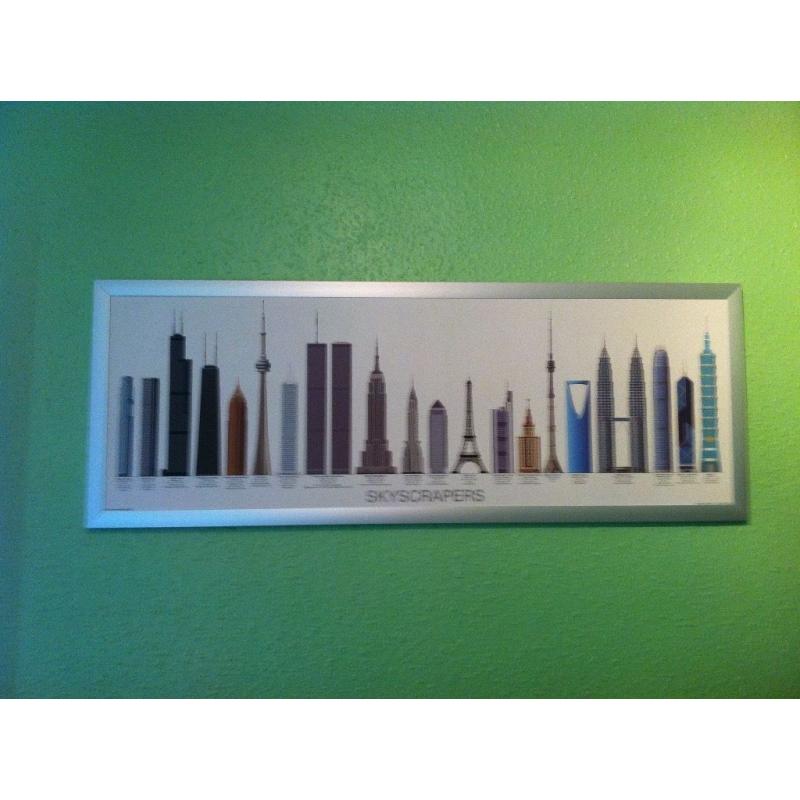Skyscrapers, framed print