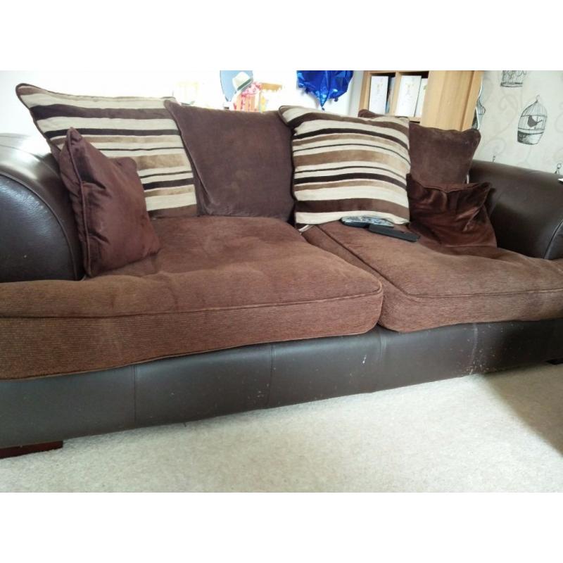 Free 3 seater sofa (leather and fabric)