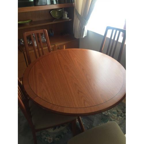 Wooden table and chairs