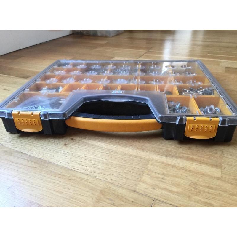 Fabulous Storage Organiser 25 removable pods +100's of fixings screws bolts drills screw bits etc..