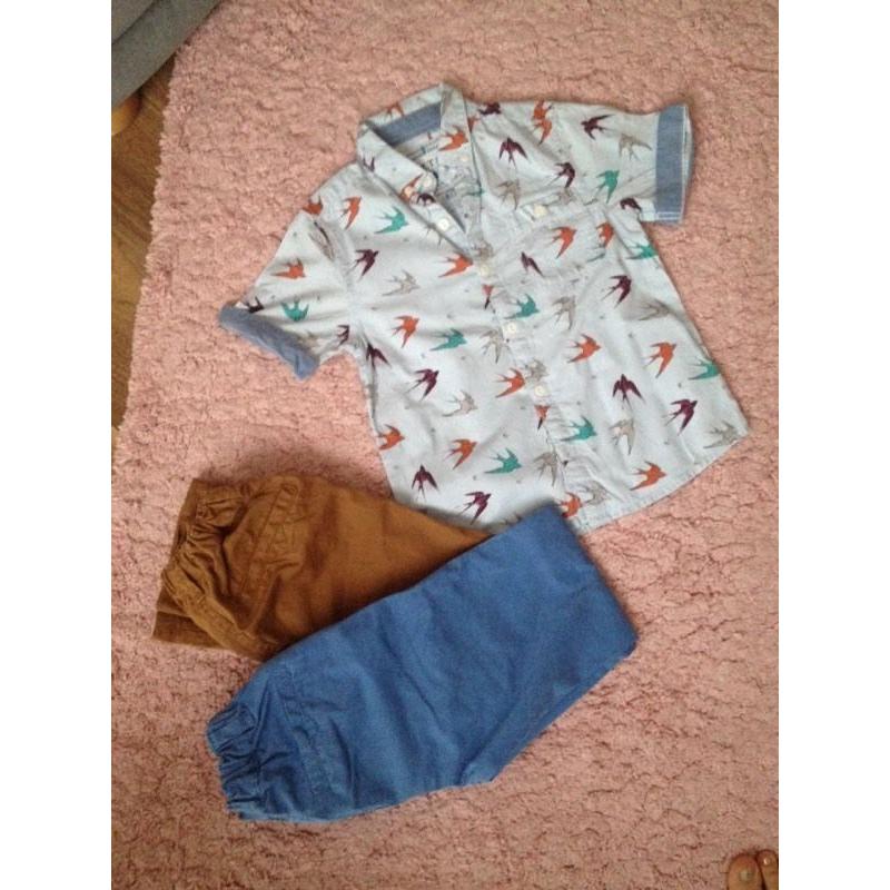 next shirt and 2 pairs if trousers 5 y boy